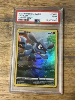 GRADED PSA 9 2023 Pokemon SWSH FA/Riolu Crown Zenith #GG26 - Image 1