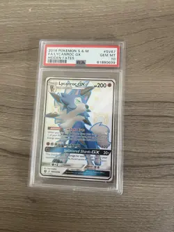 Pokemon Lycanroc GX Hidden Fates Shiny Vault Holo Rare PSA 10 SV67/SV94 2019 - Image 1