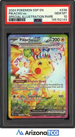 Pokemon 2024 Pikachu ex 238/191 SIR Surging Sparks GEM MINT PSA 10 - Image 1