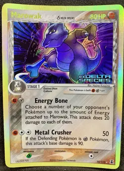 Pokemon EX DELTA SPECIES - #10/113 Marowak - Reverse Holo - ENG - Near Mint - Image 1