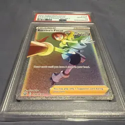 PSA 10 Gem - Korrinas Focus 174/163 Battle Styles Pokemon Rainbow Secret Rare - Image 2