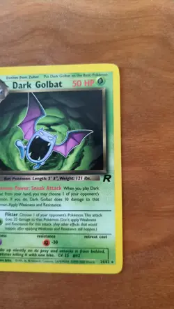 Dark Golbat 24/82 Team Rocket Regular Pokemon TCG Vintage Rare NM - Image 4