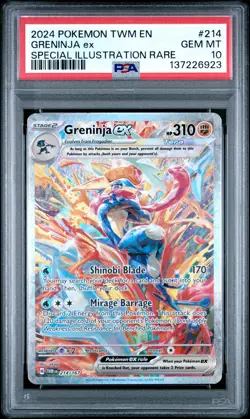 2024 POKEMON TWM EN-TWILIGHT MASQUERADE #214 GRENINJA EX PSA 10 - Image 1