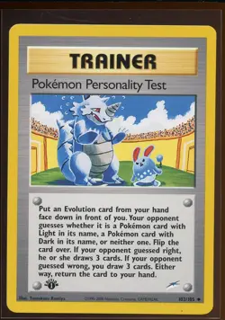 Pokemon Personality Test U Trainer 102/105 Ex/NM 1st Edition Neo Destiny Pokemon - Image 3