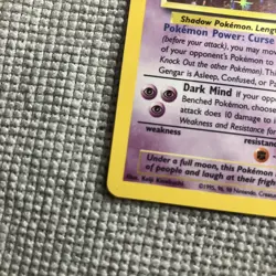 🔥🔥Gengar 5/62 Holo Rare Pokemon 1999 Fossil - MP - Image 4