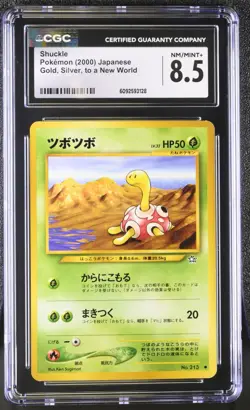 Shuckle Gold, Silver, To A New World Pokemon 2000 Japanese PSA CGC 8,5 #213 - Image 1