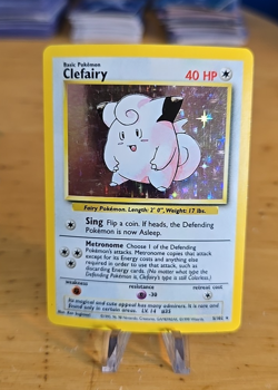 Pokemon 1999 Unlimited Clefairy Rare Vintage Holo 5/102 LP - Image 1