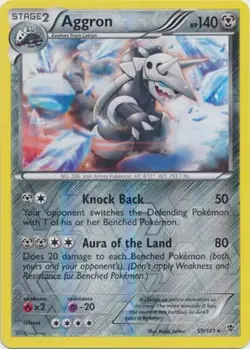 1x Aggron - 59/101 - Rare - Reverse Holo Lightly Played Pokemon BW - Plasma Blas - Image 1