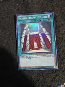 1X Valhalla, Hall of the Fallen - DESO-EN055 - Super Rare 1st Edition yugioh - Image 1