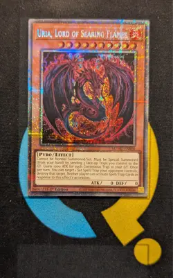 MZMU-EN000 Uria, Lord of Searing Flames Alt Art Starlight Rare YuGiOh - Image 1