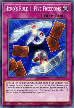 Yu-Gi-Oh - MZMU-EN027 - Hero’s Rule 1: Five Freedoms - Rare - Image 1