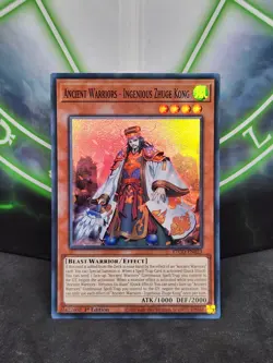 Yugioh Ancient Warriors - Ingenious Zhuge Kong ETCO-EN023 Super Rare 1st Ed NM - Image 1