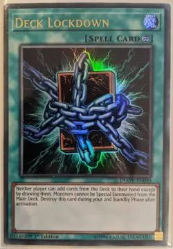 YuGiOh Deck Lockdown Ultra Rare 1st Edition DUOV-EN090 - Image 1