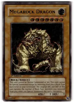 YUGIOH MEGAROCK DRAGON ULTIMATE RARE 1ST EDITION LP TLM-EN015 - Image 1