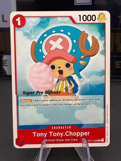 One Piece TCG Tony Tony Chopper ST01-006 - Super Pre-Release Stamped - Image 1