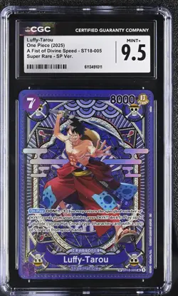 2025 One Piece Luffy-Tarou (SP) ST18-005 A Fist of Divine Speed Foil CGC 9.5 - Image 1