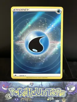 Pokemon Card 154/159 Water Energy Crown Zenith Holo Full Art NM - Image 1