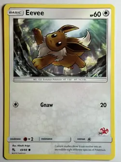 Eevee - 49/68 (#26 Charizard Stamped) Battle Academy 049/068 LP-NM Pokemon card - Image 1