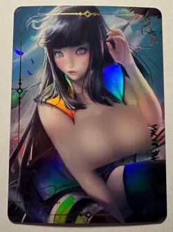SEXY HEROINE WAIFU Hinata NARUTO ACG PREMIUM HOLO CARD NM - Image 1