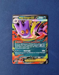 Mega Gengar Ex 056/094 Me02: Phantasmal Flames Holo Pokemon Card TCG NM - Image 1