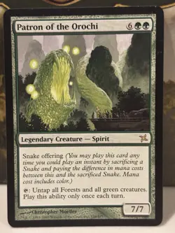 Magic the Gathering Rare Betrayers of Kamigawa Patron of the Orochi Card - Image 1