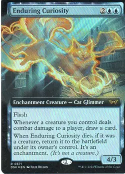 MTG: Duskmourn: House of Horror: Foil Extended Art Enduring Curiosity: LP Con - Image 1