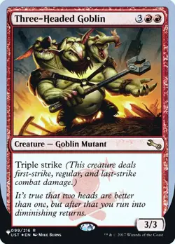 Three-Headed Goblin - Foil - The List Light Play, English Magic the Gathering MT - Image 1