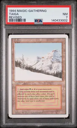 1994 MTG REVISED ED TAIGA PSA 7 - Image 1