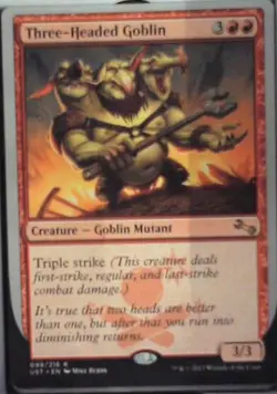 Three-Headed Goblin - Unstable: #99, Magic: The Gathering Lp R234 - Image 1