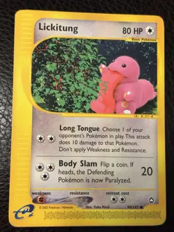 Pokemon TCG Lickitung Non Holo 90/147 Aquapolis Set 2002 - Image 1