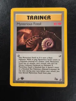 Mysterious Fossil First Edition Pokemon 62/62 Fossil Regular - Image 1