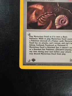 Mysterious Fossil First Edition Pokemon 62/62 Fossil Regular - Image 5