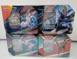 Costco 4 Tin Set Umbreon, Sylveon, Espeon, Empoleon V Heroes V Striker SEALED! - Image 1