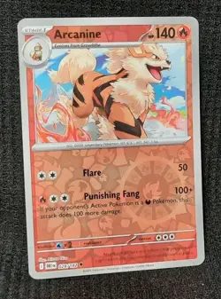 Pokemon Arcanine 028/182 *UNCOMMON* Reverse Holo SV10: Destined Rivals NM/M - Image 1