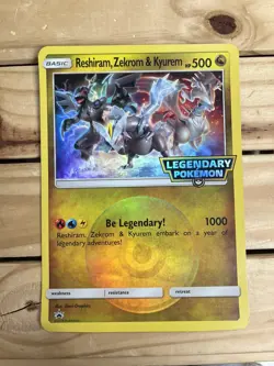 JUMBO LEGENDARY POKEMON Reshiram Zekrom & Kyurem Promo 2018 - Image 1
