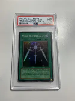 Yu-Gi-Oh Legend Blue Eyes 1st Edition Swords of Revealing Light LOB-101 PSA 9 - Image 1