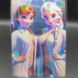 Elsa And Anna Frozen Anime Waifu Card Doujin ACG Goddess Holo - Image 2