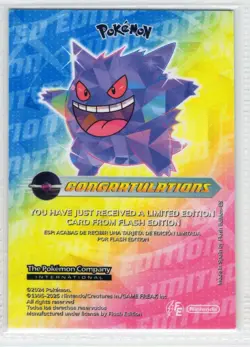 GENGAR - Cracked Ice Holo * Blue Pokedex Card - Limited Edition Flash Box Hit - Image 2
