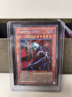 Yu-Gi-Oh Vampire Lord DCR-000 Dark Crisis Unlimited TCG Secret Rare Card - Image 1
