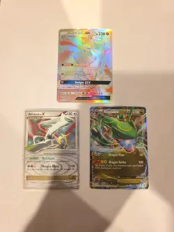 Pokemon 3 Card Lot Gardevoir GX / Arceus Lv. X / Rayquaza EX - Image 1