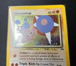 Pokemon Card Hitmontop 3/75 Neo Discovery HOLO RARE - LP - Image 3