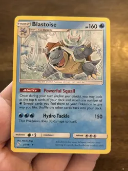 Pokemon Blastoise 25/181 Team Up Rare Hydro Tackle English Card NM - Image 2