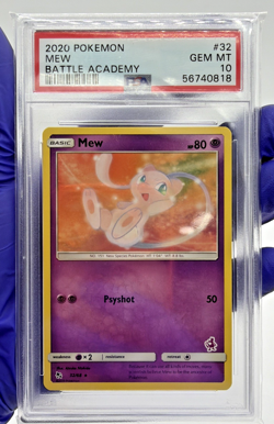 2020 POKEMON BATTLE ACADEMY #32 MEW PSA 10 - Image 1