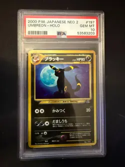 PSA 10 Umbreon [Holo] - No.197 - Japanese Neo 2 - Pokemon (Scratched Holder) - Image 1