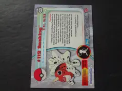 2000 Topps Pokemon Series 3 Silver Foil #119 Seaking TV Animation Blue Logo - Image 2