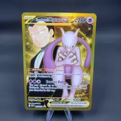 Pokemon TCG Team Rocket's Mewtwo Ex 240/182 Hyper Rare Destined Rivals NM - Image 1