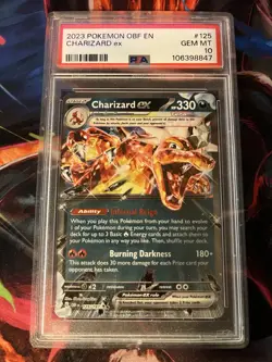 Pokemon TCG Charizard ex 125/197 SV03 Obsidian Flames Double Rare Holo PSA 10 - Image 1