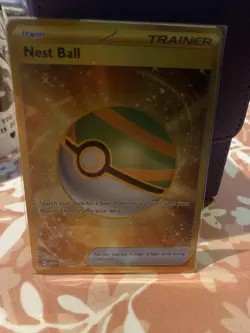 Pokemon TCG Nest Ball 255/198 Scarlet & Violet Base Set Hyper Rare Gold NM/M - Image 1