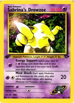 Pokemon TCG Sabrina's Drowzee Gym Challenge 95/132 1st Edition Common VLP - Image 1
