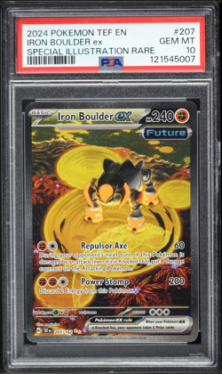 2024 Pokemon Temporal Forces Iron Boulder ex #207 PSA 10 GEM MINT - Image 1